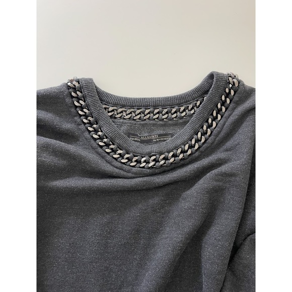 ALLSAINTS Ita Chain Sweater in‎ Gray Size 0 - Picture 6 of 8